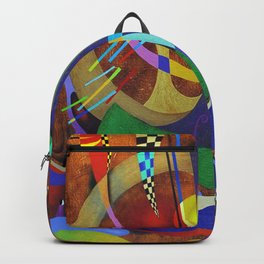 Painting abstract climbing in the mountains Backpack | Painting, Oil, Acrylic, Abstract, Climbing, Pop Art, Watercolor, Mountain, Digital 