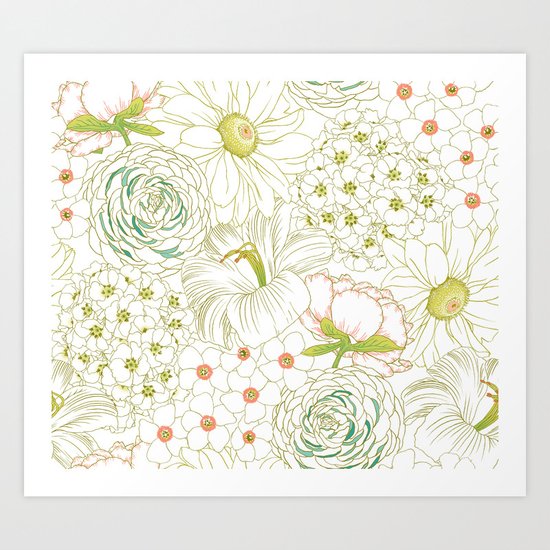 Big Blooms Art Print