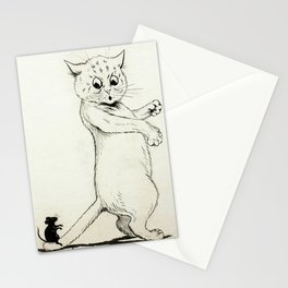 Cat and Mouse by Louis Wain Stationery Card