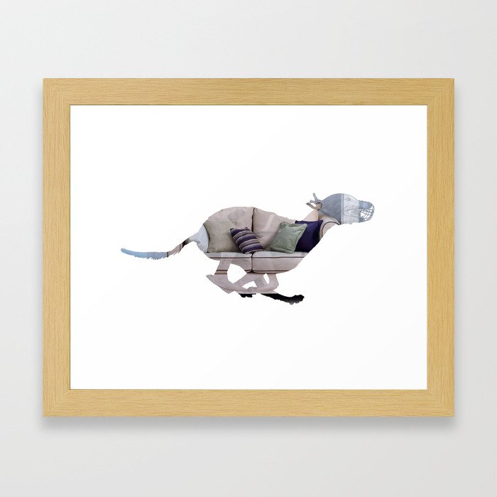 Greyhound Couch Potatoe [1] Framed Art Print