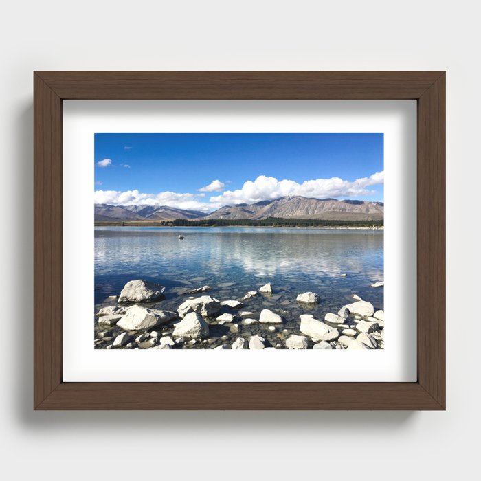 Lakeside View (Lake Tekapo, New Zealand) Recessed Framed Print
