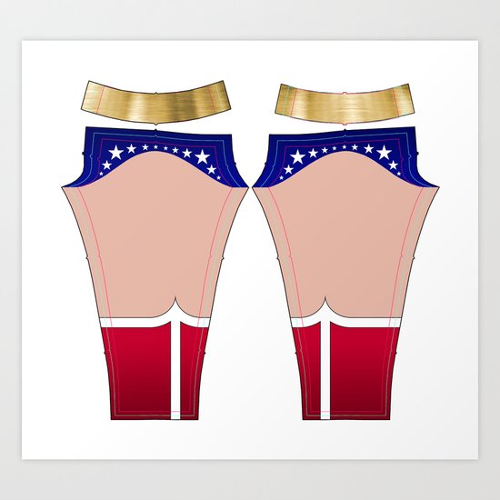 Superhero Leggings Art Print