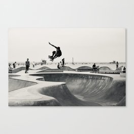 Skateboarding Print Venice Beach Skate Park LA Canvas Print