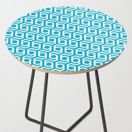 Modern Hive Geometric Repeat Pattern Side Table