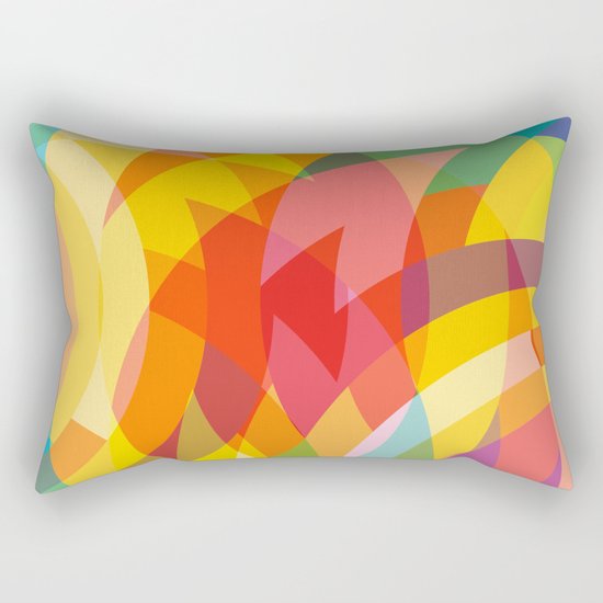 circle colour fields Rectangular Pillow