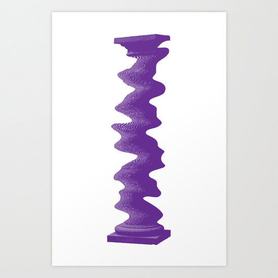 Single Rippled Column Art Print