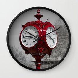 Red Clock Wall Clock