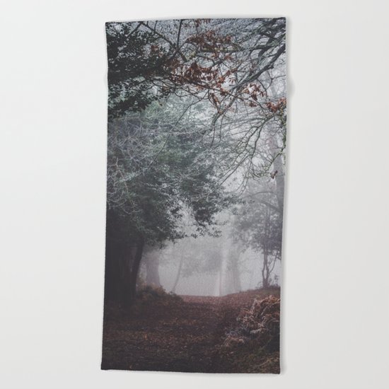 Frosty path Beach Towel