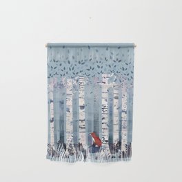 The Birches (in Blue) Wall Hanging