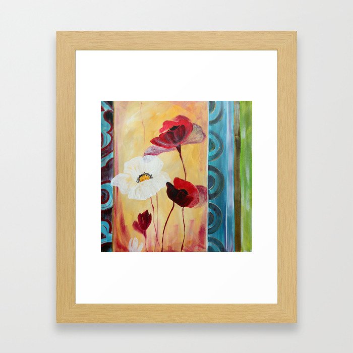 Contemporary Poppies Framed Art Print