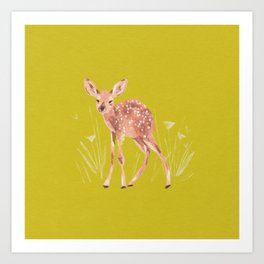 Baby Deer Art Print