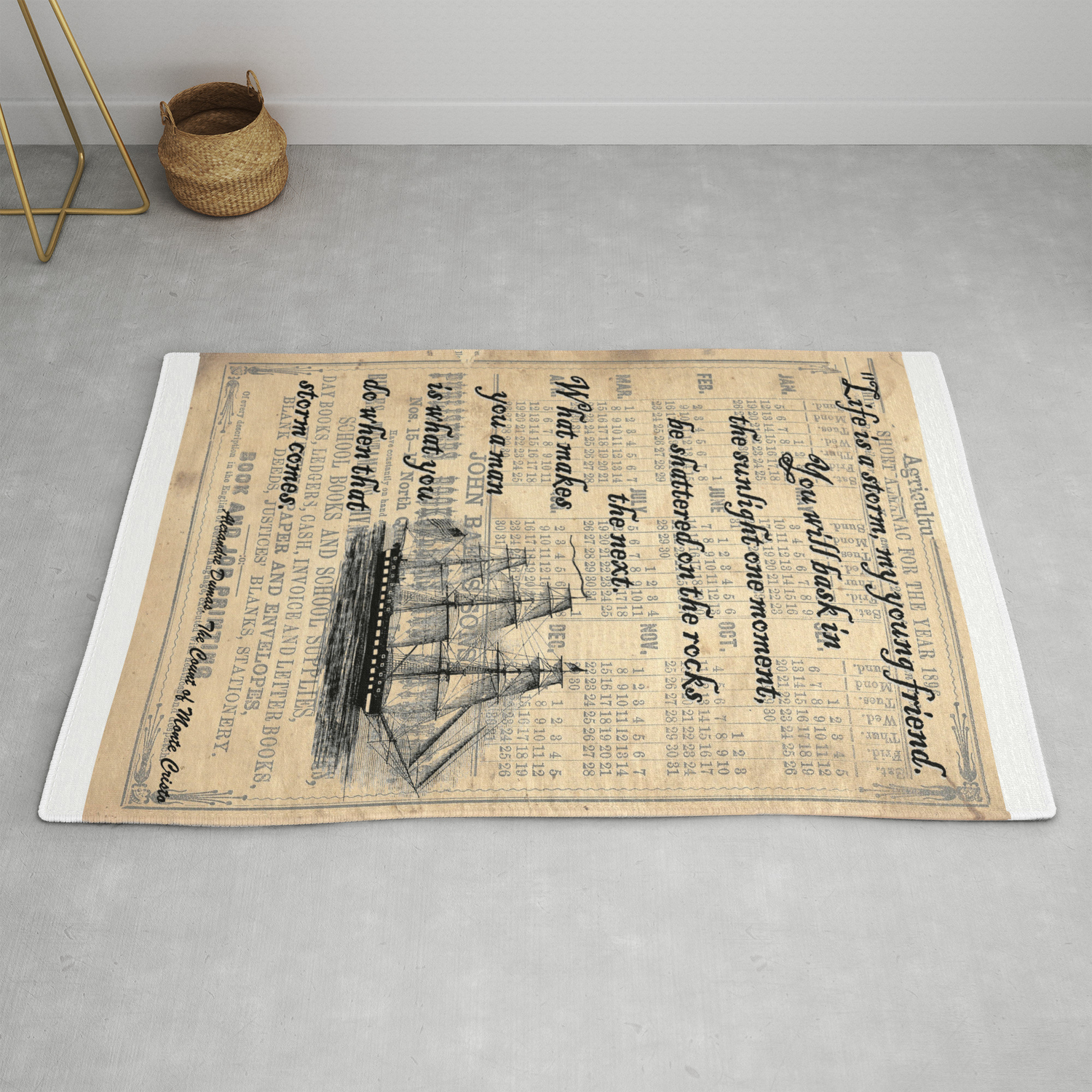 Count Of Monte Cristo Quote Rug By Paperrescuedesigns Society6