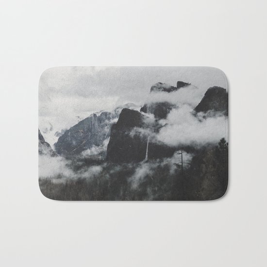 vintage mountains Bath Mat