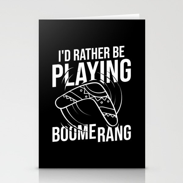 Boomerang Australia Hunting Sport Game Stationery Cards