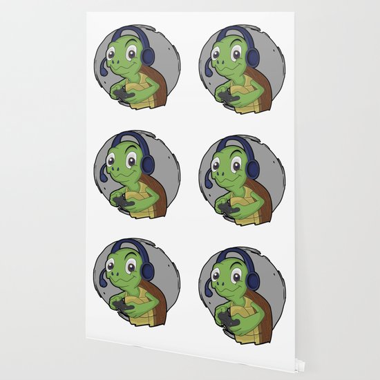Gaming Turtle Animal Online Cool Video Gamer Kids Gift Idea Wallpaper By Mrde Society6
