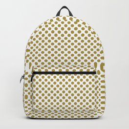 Golden Olive Polka Dots Backpack