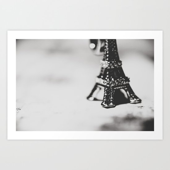 Cold morning in Paris Art Print