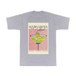 Margarita Retro Poster Classic Recipe Bar Prints, Vintage Drinks, Recipe, Wall Art T Shirt
