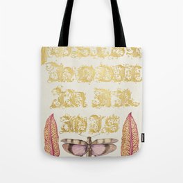Chard Leaves and Red Winged Grasshopper from Mira Calligraphiae Monumenta or The Model Book of Calligraphy Tote Bag