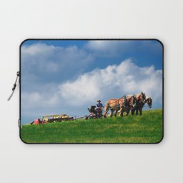 Amish farmer plowing Laptop Sleeve