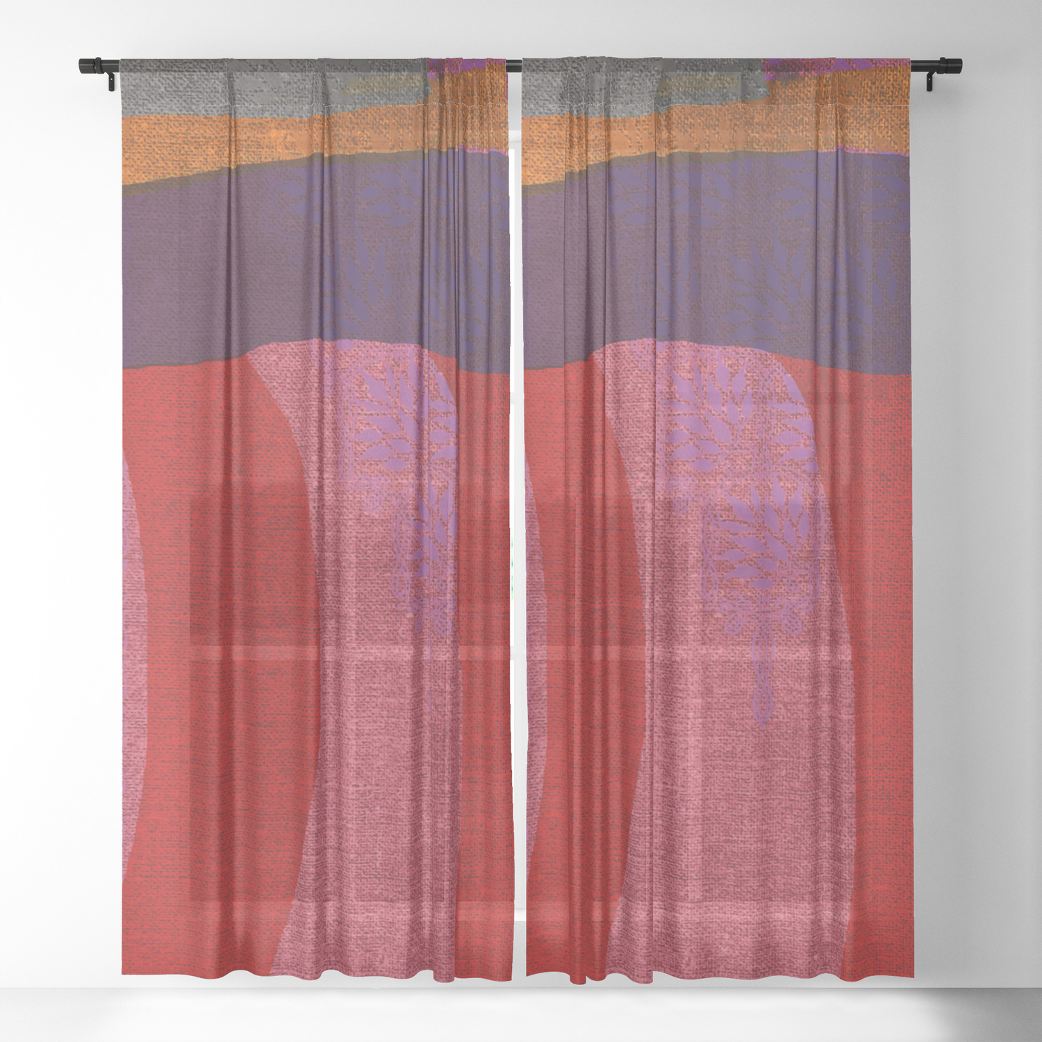 A Reasonable Assumption Abstract Shapes Sheer Curtain By Itaya Society6