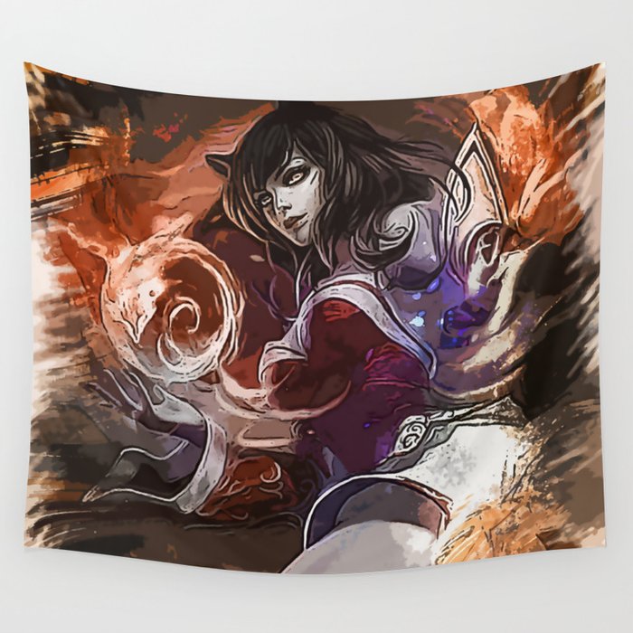 League Of Legends Ahri Wall Tapestry By Naumovski