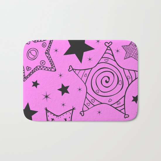 Stars are AMAZING in pink too Bath Mat