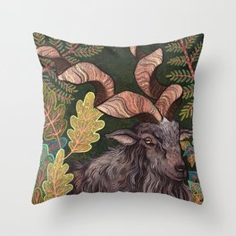 Markhor Throw Pillow