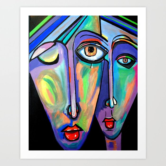 Big Eyes Picasso By Nora Art Print By Norashepley1234 Society6