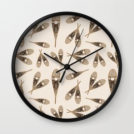 Snowshoe Pattern Wall Clock
