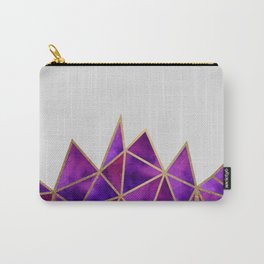 Purple & Gold Geometric Carry-All Pouch