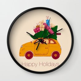 Happy Holidays - Christmas & Hanuka Wall Clock