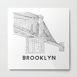 Brooklyn Bridge New York Metal Print