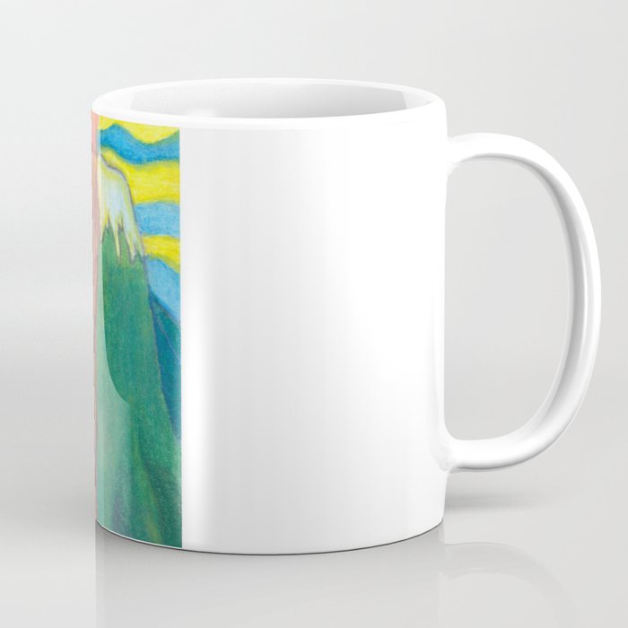 Somewhere Between Good & Evil {Mixed Media: watercolor, gouache, acrylic} Coffee Mug