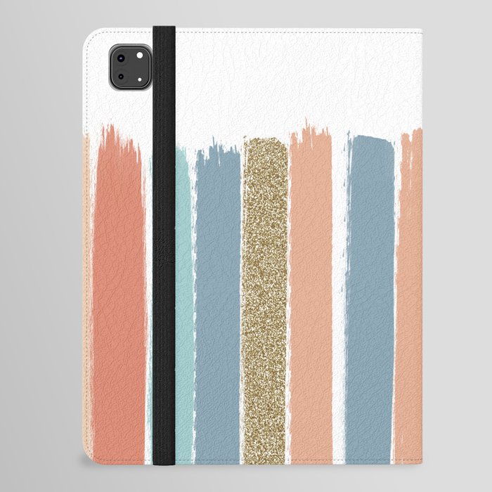 Mariko - Brushstroke, Painterly, painted, paint, summer, 70s colors  iPad Folio Case