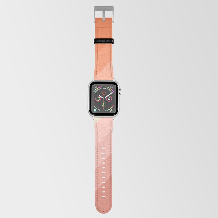 Pink and orange retro diagonal stripes Apple Watch Band