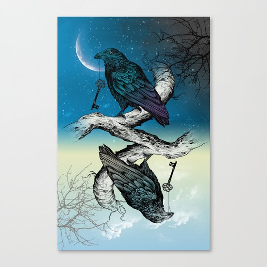 Raven's Key Night+Day Canvas Print