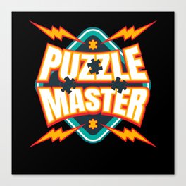 Puzzle Master Jigsaw Puzzle Hobby Game Canvas Print
