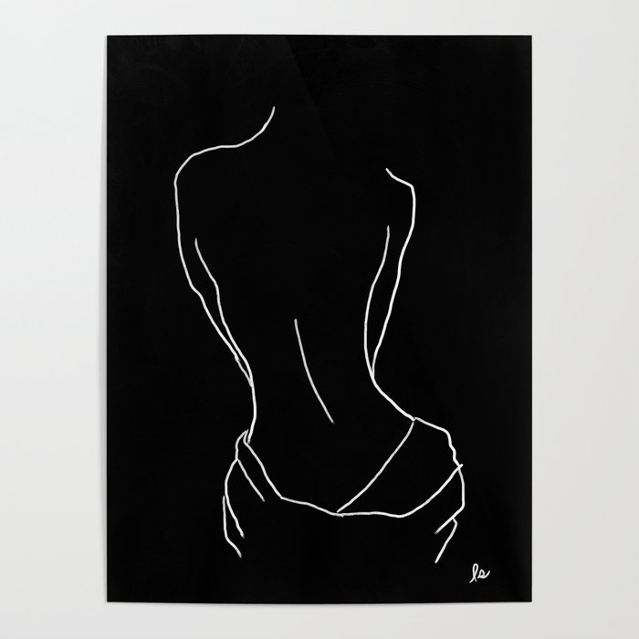 Female Curves (lounging after a bath) Poster