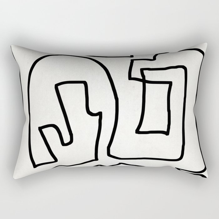 Abstract line art Rectangular Pillow