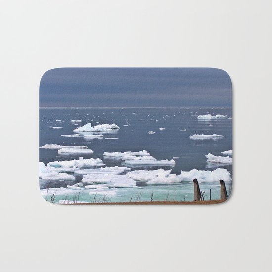 Icebergs on a Calm Sea Bath Mat