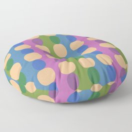 Colorful Retro Geometric Abstract Bead Pattern 723 Floor Pillow