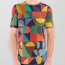Color Blocks All Over Graphic Tee