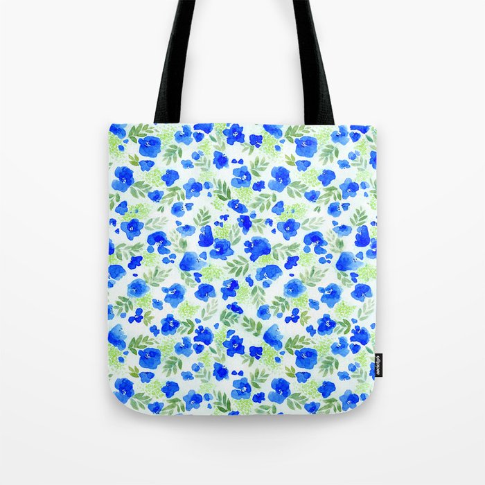 Floret (Blue) Tote Bag by Jacqueline Maldonado | Society6