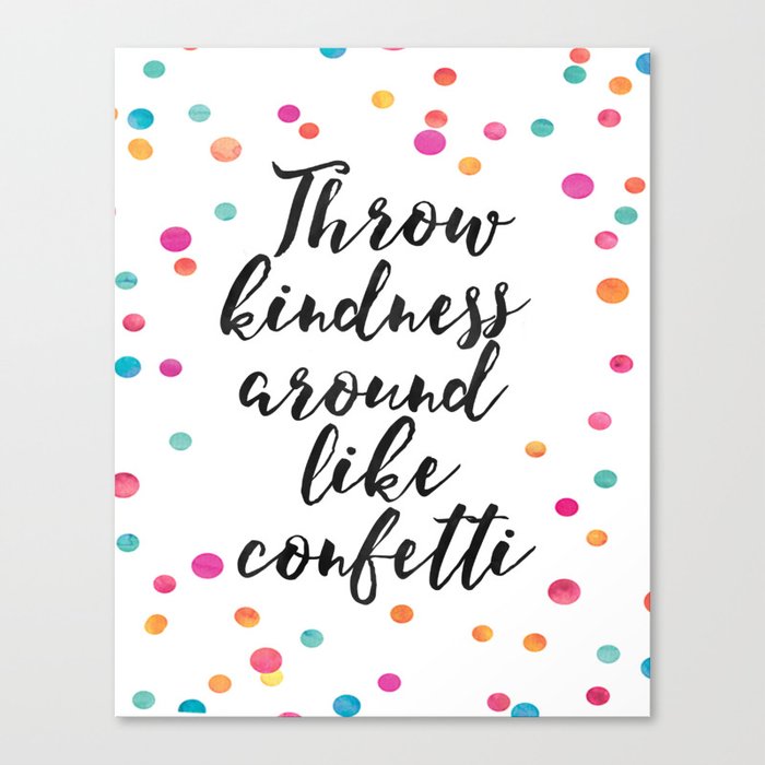 Throw Happiness Around Like Confetti! - 6x6 Canvas Painting