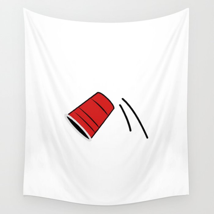 Flip Cup Drinking Games College Humor Funny Cute Minimalist Wall