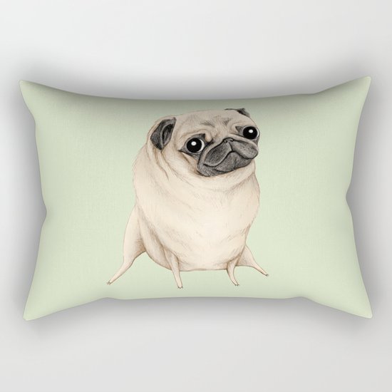 Sweet Fawn Pug Rectangular Pillow