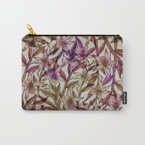 Orchid pattern Carry-All Pouch