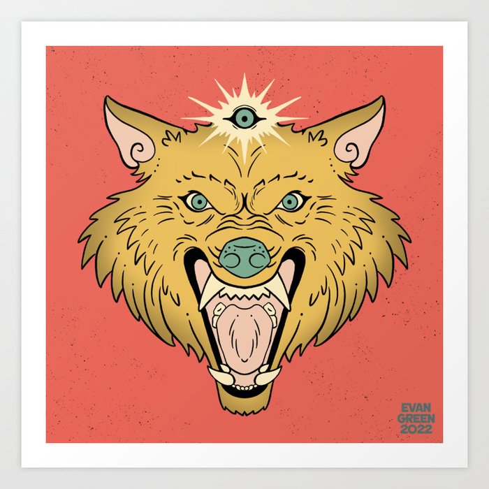 Wolf Third Eye Art Print