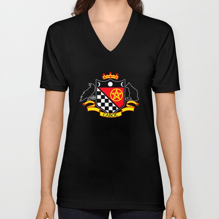 Cabot Tradition Crest (black) V Neck T Shirt